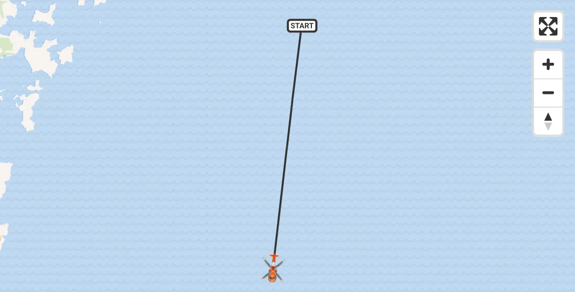 Flight route Coastguard Helicopter North Sea - North Sea, 11 August 2026, 13:29