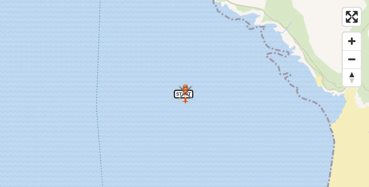 Flight route Coastguard Helicopter New Polzeath - New Polzeath, 11 August 2026, 14:58