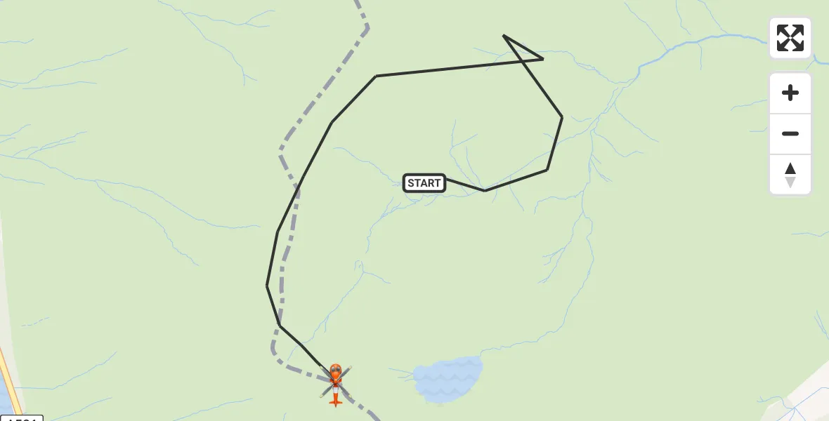 Flight route Coastguard Helicopter Patterdale - Patterdale, 11 August 2026, 18:15