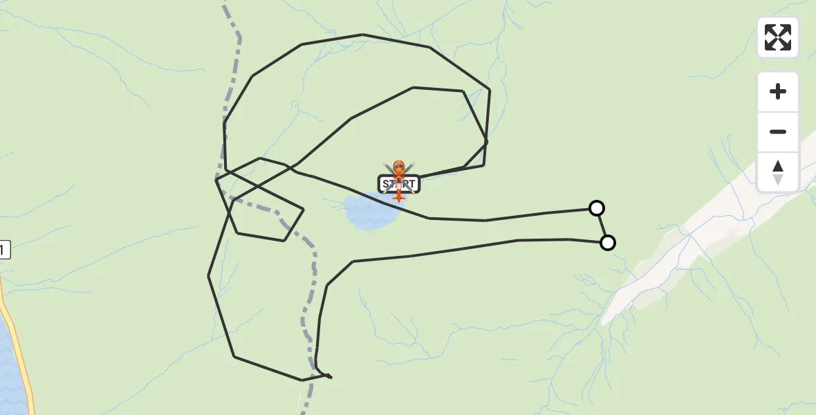 Flight route Coastguard Helicopter Patterdale - Patterdale, 11 August 2026, 18:31