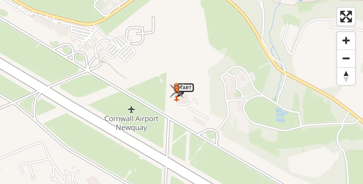 Flight route Coastguard Helicopter Cornwall Airport Newquay - Cornwall Airport Newquay, 12 August 2026, 02:40