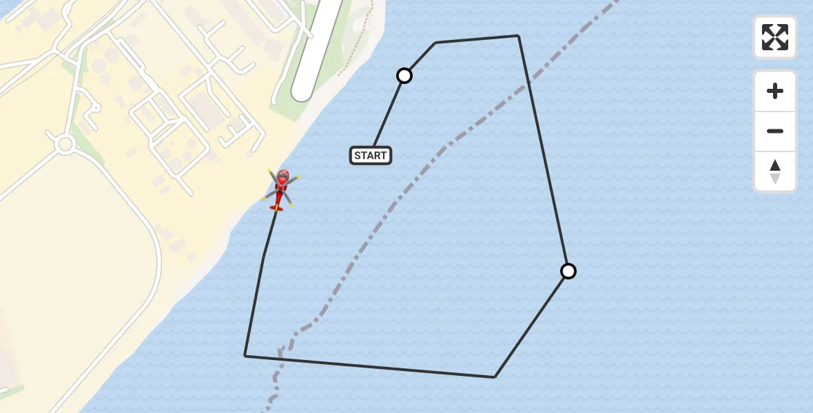 Flight route Air Ambulance Helicopter Cardiff Heliport - Cardiff Heliport, 12 August 2026, 04:35