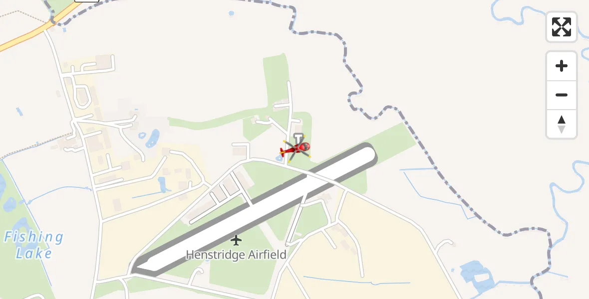 Flight route Air Ambulance Helicopter Henstridge Airfield - Henstridge Airfield, 12 August 2026, 08:25