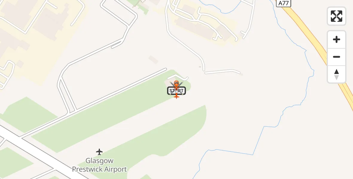 Flight route Coastguard Helicopter Glasgow Prestwick Airport - Glasgow Prestwick Airport, 12 August 2026, 11:34