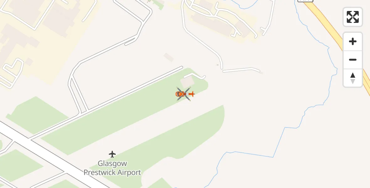 Flight route Coastguard Helicopter Glasgow Prestwick Airport - Glasgow Prestwick Airport, 12 August 2026, 12:33