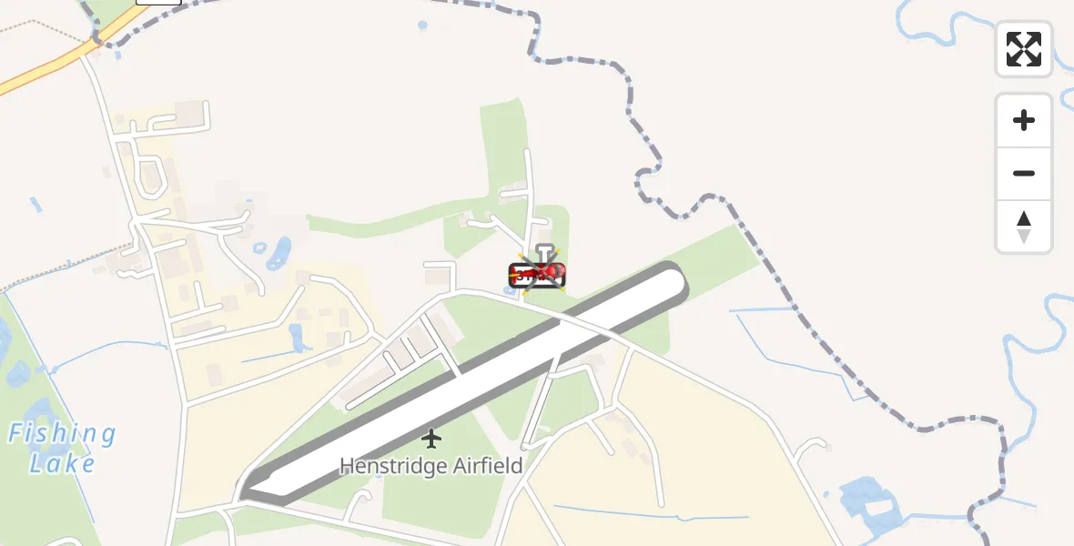 Flight route Air Ambulance Helicopter Henstridge Airfield - Henstridge Airfield, 12 August 2026, 13:57