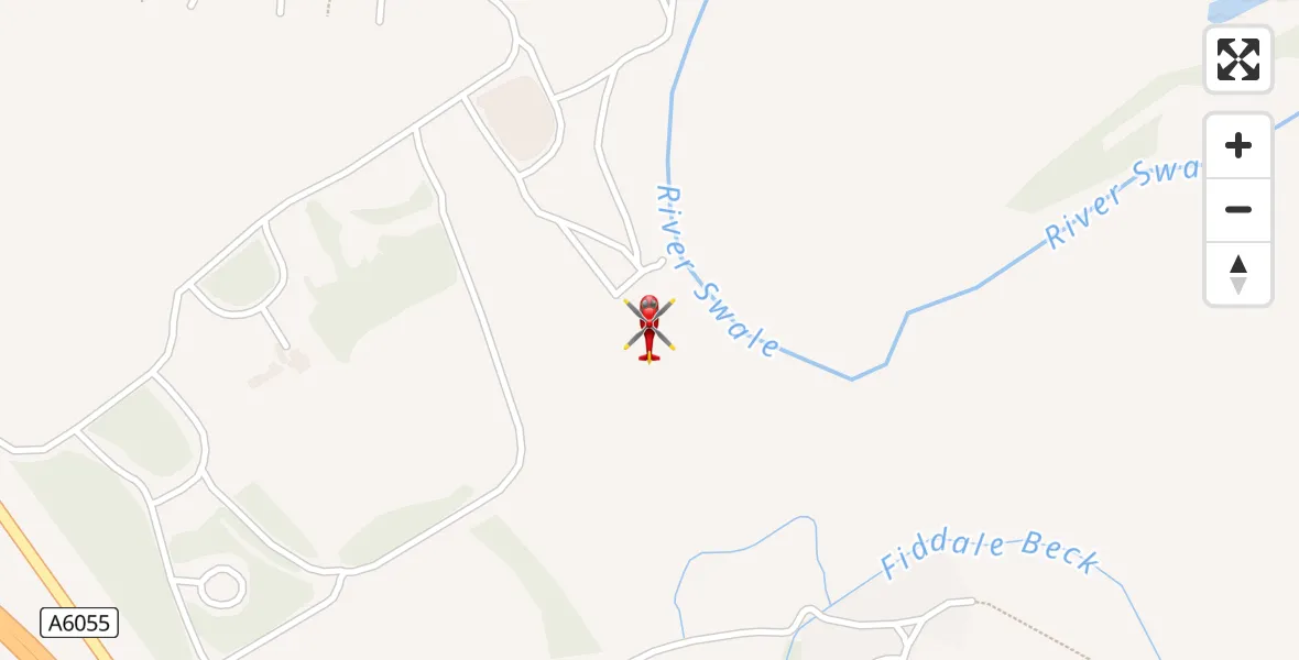 Flight route Air Ambulance Helicopter Catterick - Catterick, 12 August 2026, 14:20