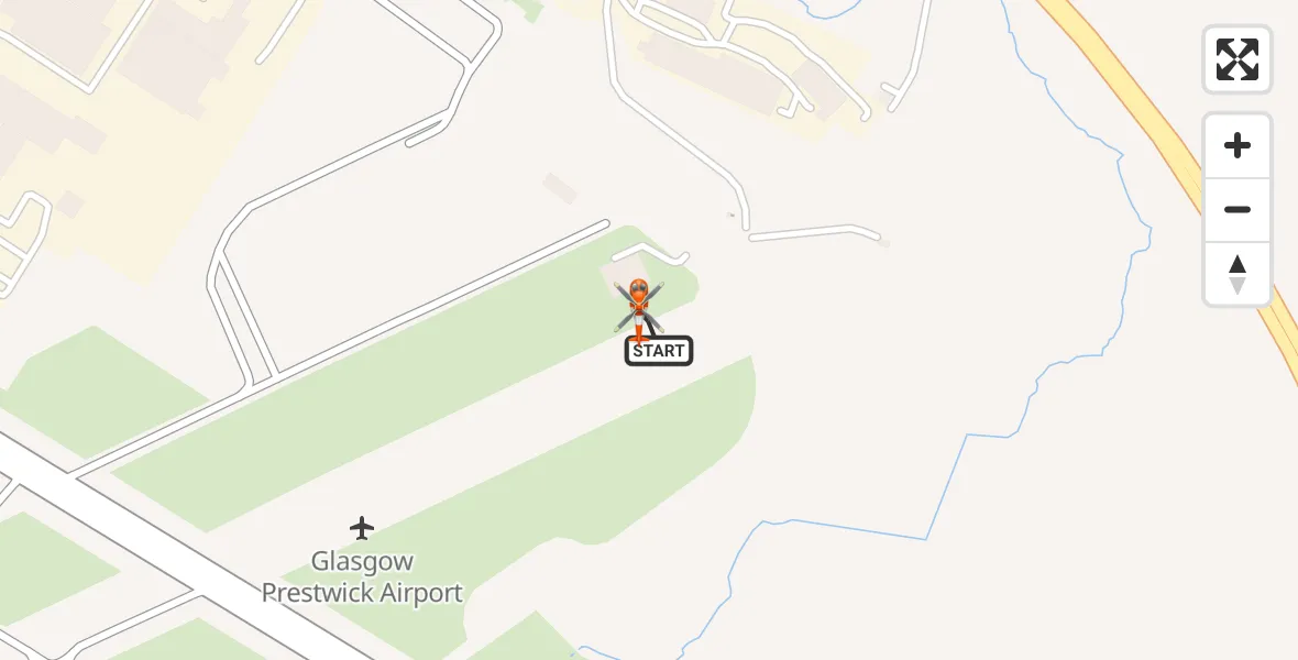 Flight route Coastguard Helicopter Glasgow Prestwick Airport - Glasgow Prestwick Airport, 13 August 2026, 10:16