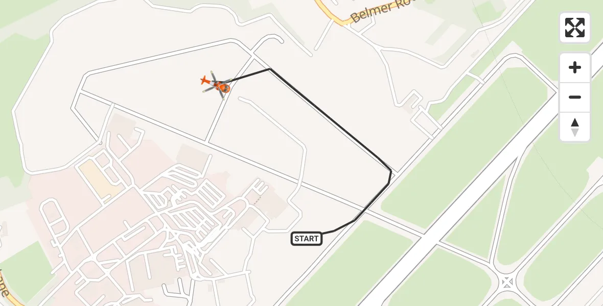 Flight route Coastguard Helicopter London Stansted Airport - London Stansted Airport, 13 August 2026, 11:07