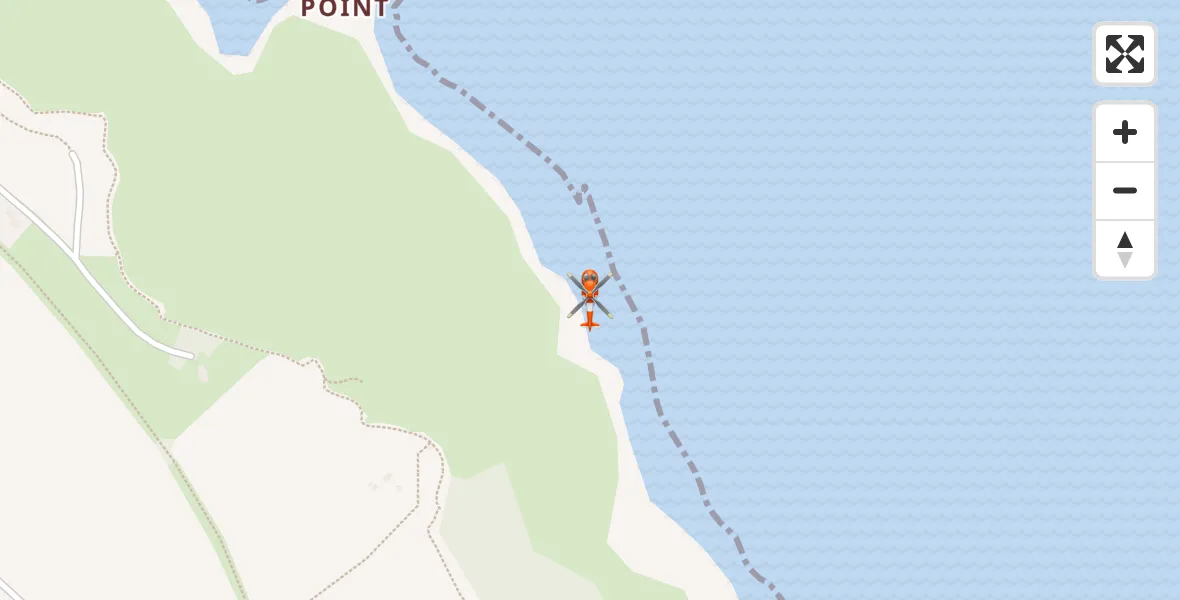 Flight route Coastguard Helicopter Ravenscar - Ravenscar, 13 August 2026, 20:22