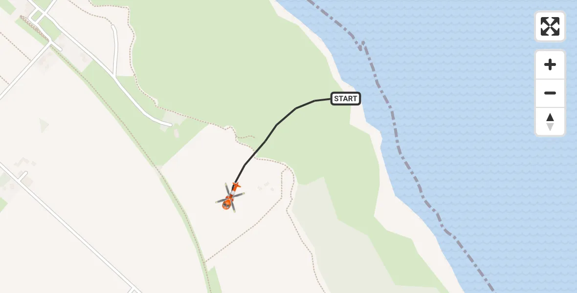 Flight route Coastguard Helicopter Ravenscar - Ravenscar, 13 August 2026, 20:33