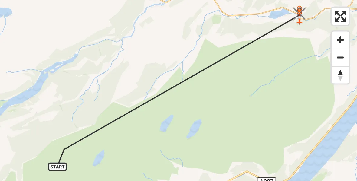 Flight route Coastguard Helicopter Highland - Balnain, 14 August 2026, 15:49
