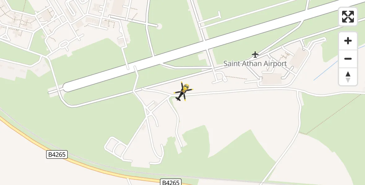 Flight route Police Helicopter MOD St Athan - MOD St Athan, 14 August 2026, 19:42