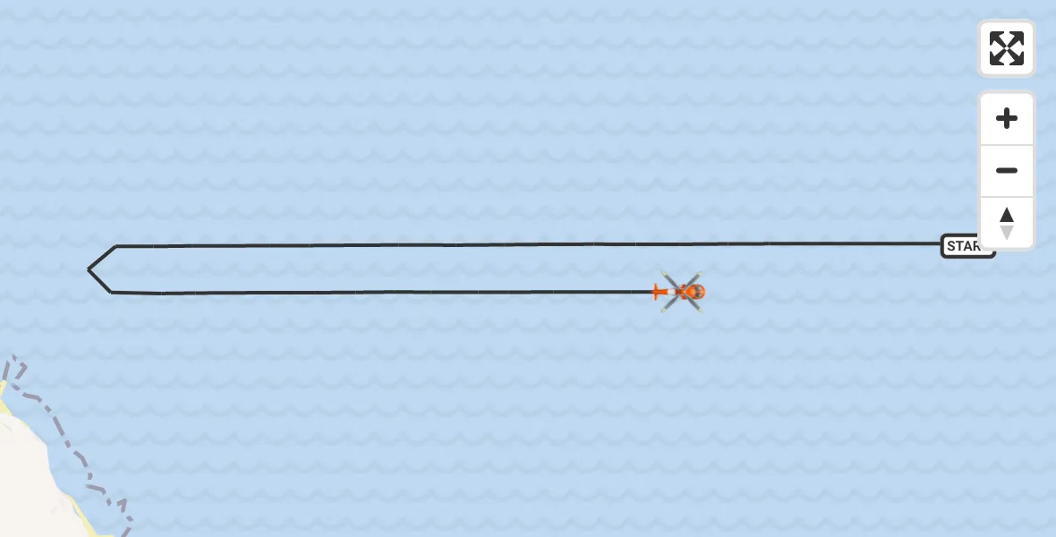 Flight route Coastguard Helicopter North Sea - North Sea, 15 August 2026, 10:02