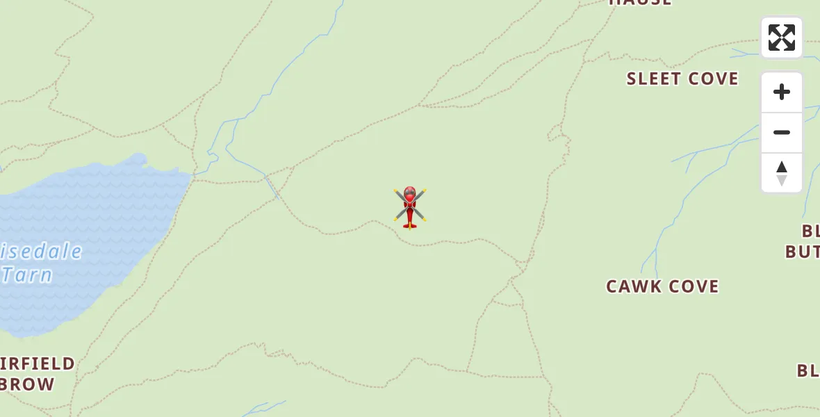 Flight route Air Ambulance Helicopter Patterdale - Patterdale, 15 August 2026, 10:34
