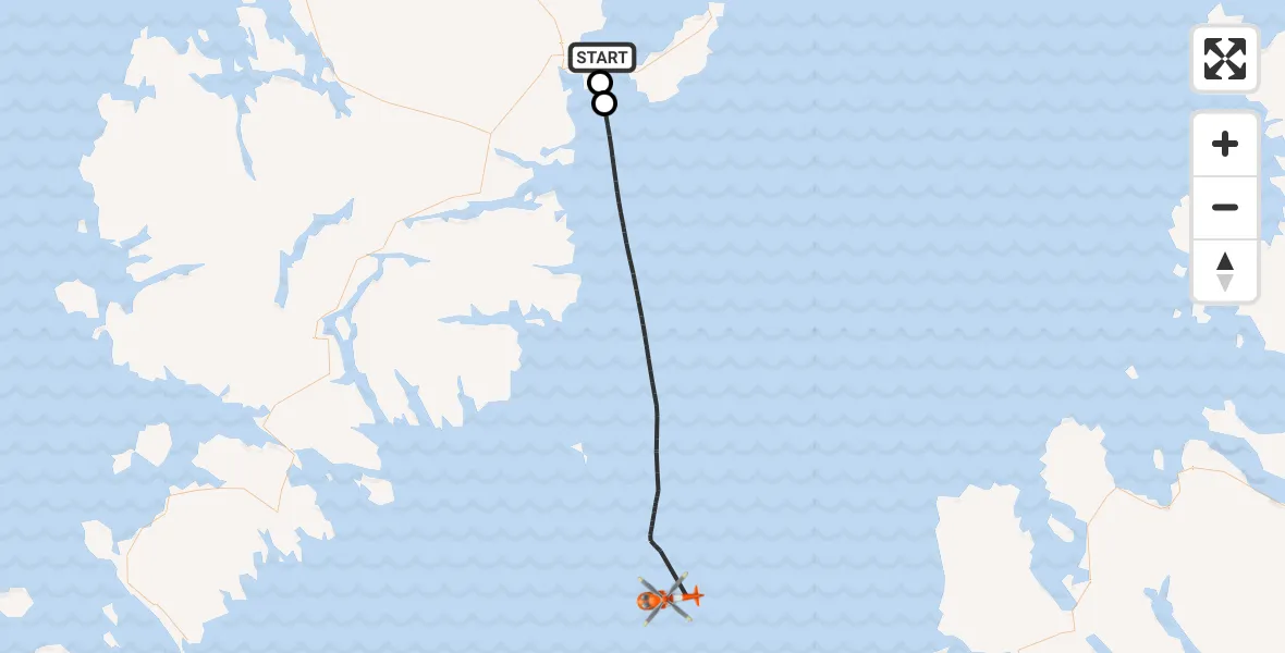Flight route Coastguard Helicopter Stornoway Airport - Inner Seas, 15 August 2026, 13:18