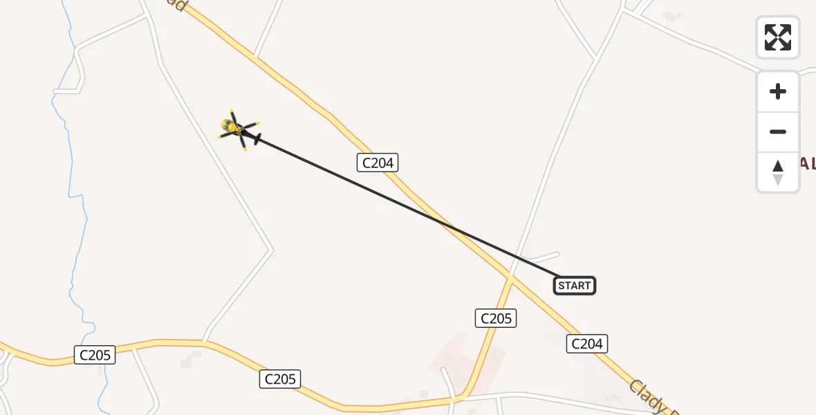 Flight route Police Helicopter Armagh - Armagh, 15 August 2026, 14:40