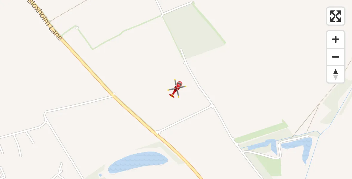 Flight route Air Ambulance Helicopter North Kesteven - North Kesteven, 15 August 2026, 16:12