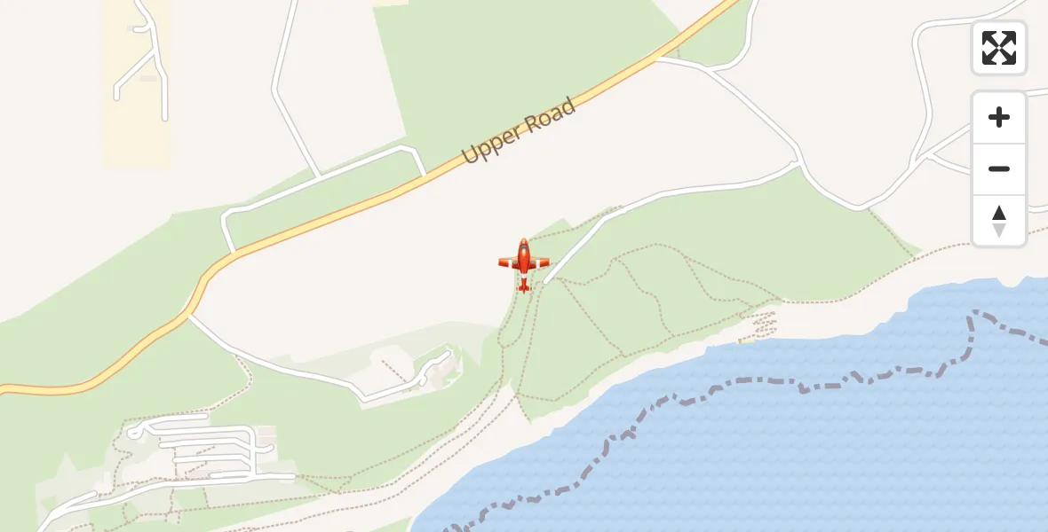 Flight route Coastguard Drone Langdon Battery Heliport - Langdon Battery Heliport, 16 August 2026, 03:59