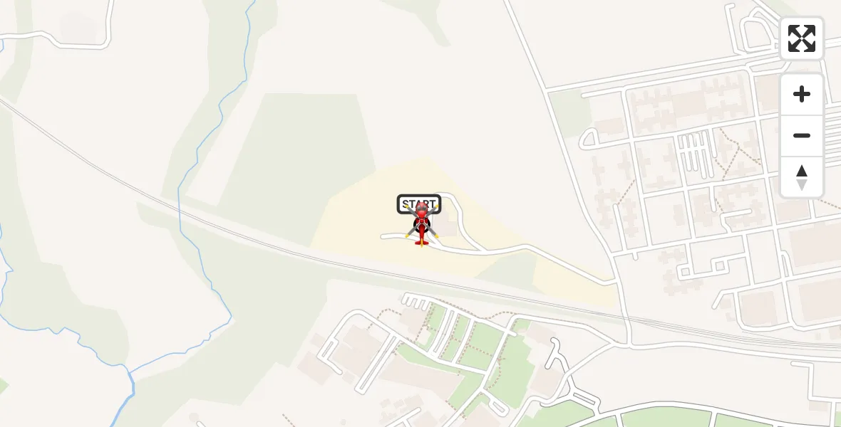 Flight route Air Ambulance Helicopter RAF Cosford - Cosford, 16 August 2026, 14:28