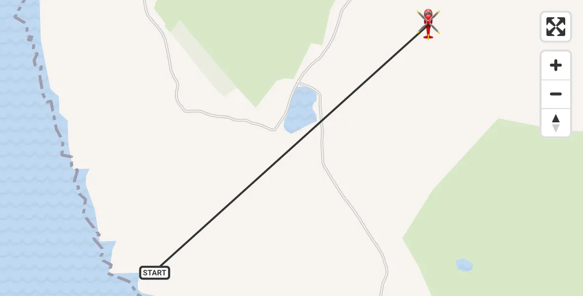 Flight route Air Ambulance Helicopter Inner Seas - Knocknain, 16 August 2026, 18:50