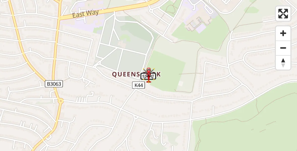 Flight route Air Ambulance Helicopter Bournemouth - Bournemouth, 16 August 2026, 22:10