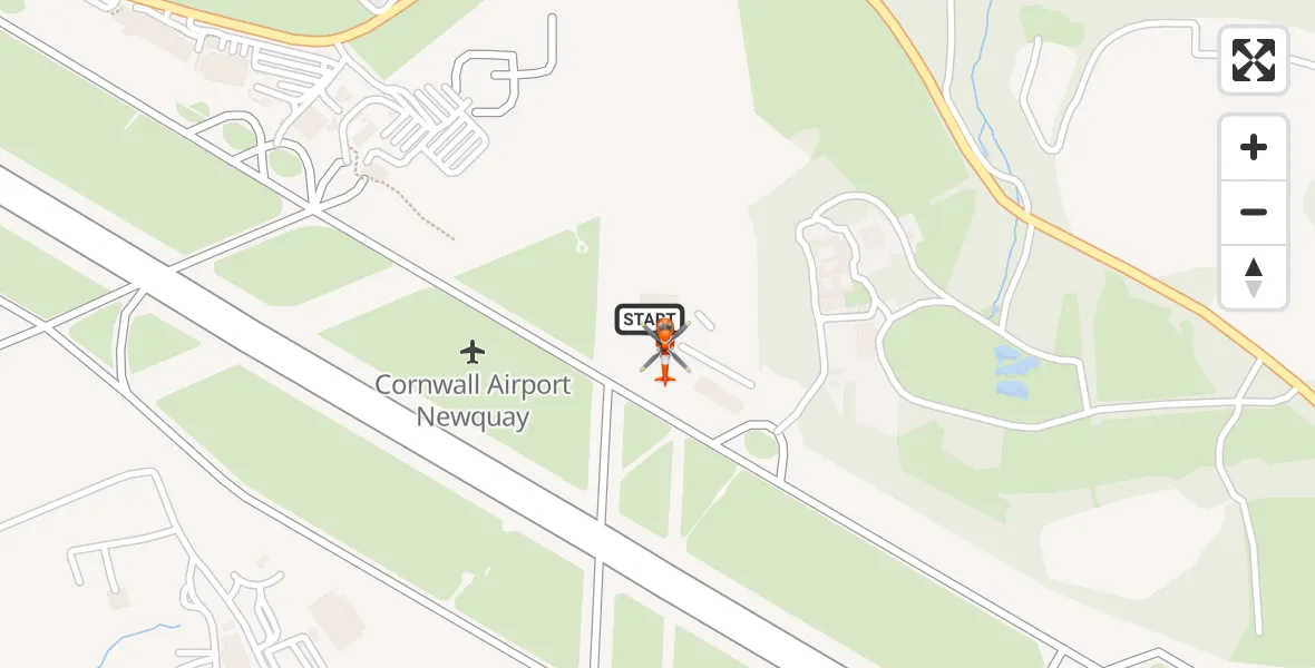 Flight route Coastguard Helicopter Cornwall Airport Newquay - Cornwall Airport Newquay, 18 August 2026, 08:10