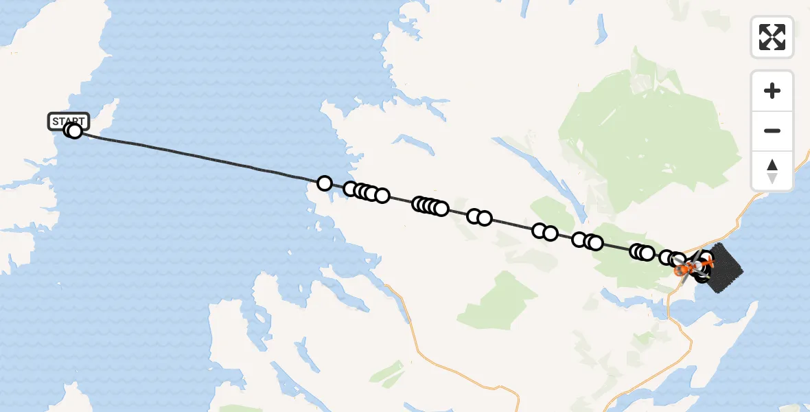 Flight route Coastguard Helicopter Stornoway Airport - Loch Fleet, 18 August 2026, 09:06