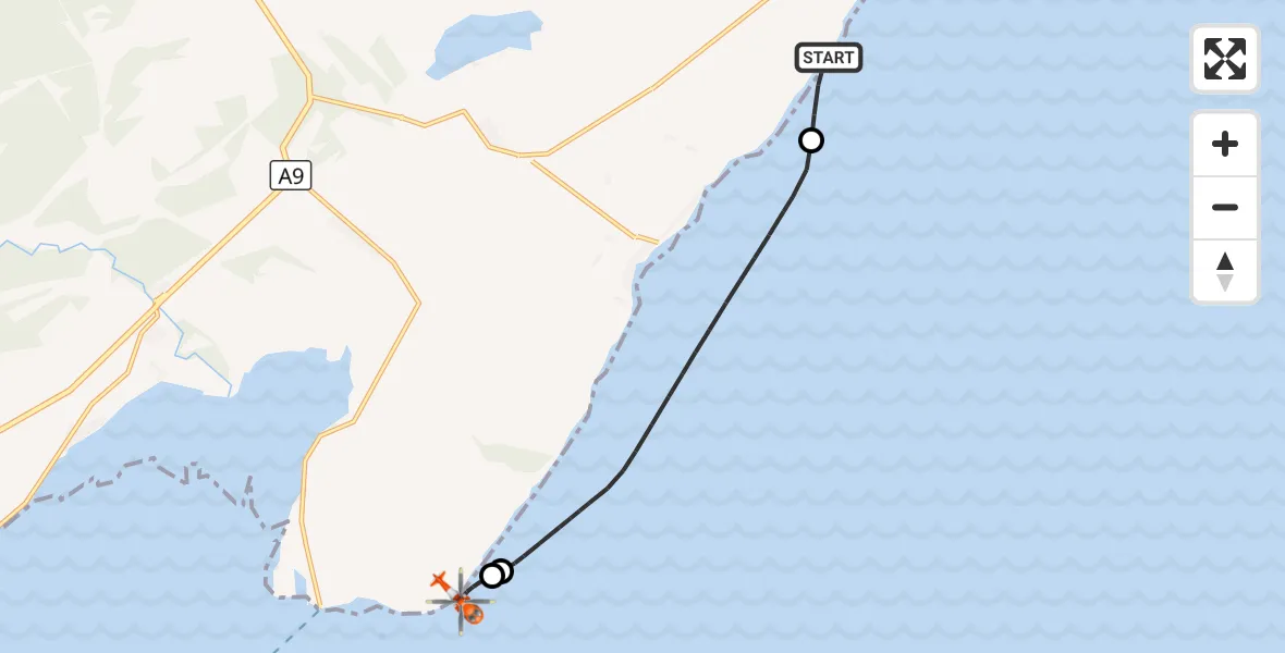 Flight route Coastguard Helicopter Hilton of Cadboll - Castlecraig, 18 August 2026, 21:43