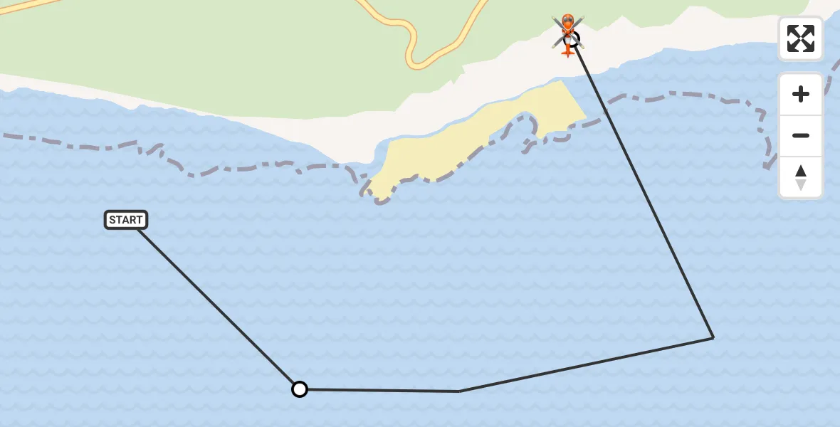 Flight route Coastguard Helicopter Eastbourne - Eastbourne, 19 August 2026, 06:25