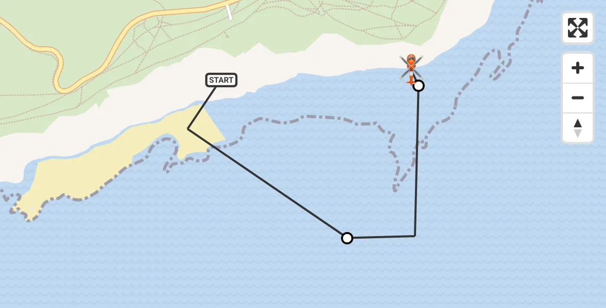 Flight route Coastguard Helicopter Eastbourne - Eastbourne, 19 August 2026, 06:32