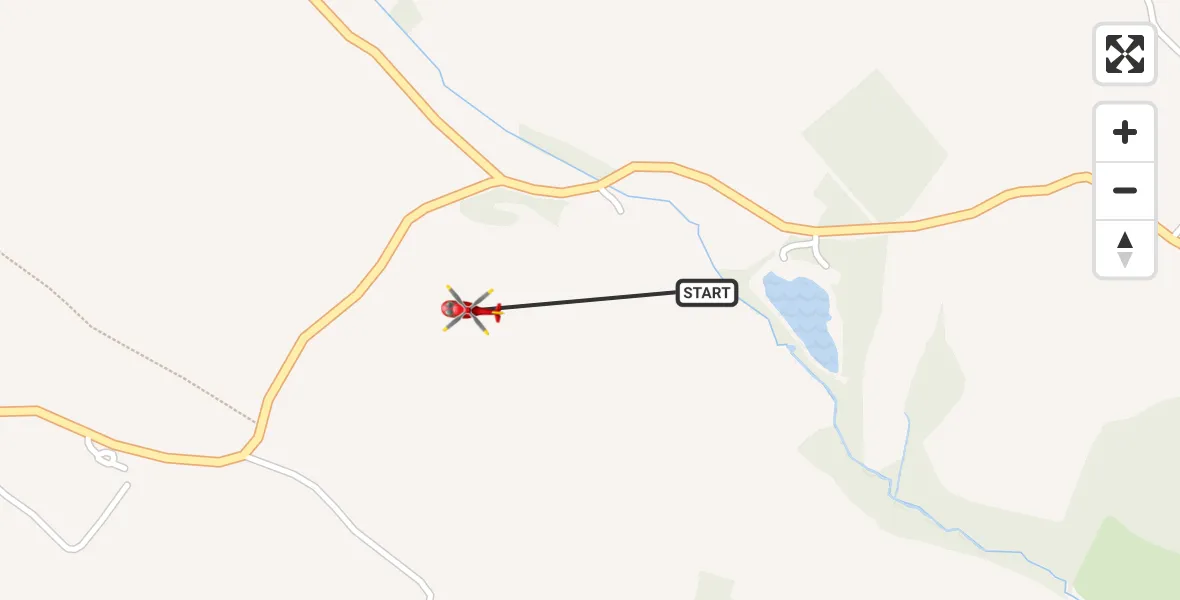 Flight route Air Ambulance Helicopter Great Waldingfield - Great Waldingfield, 19 August 2026, 09:16