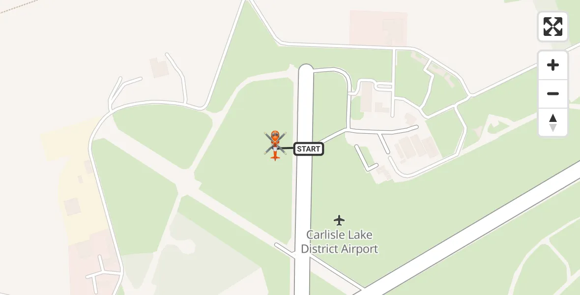 Flight route Coastguard Helicopter Carlisle Lake District Airport - Carlisle Lake District Airport, 19 August 2026, 10:57