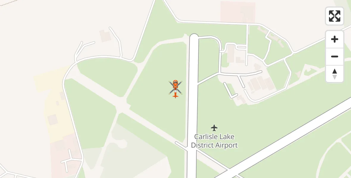 Flight route Coastguard Helicopter Carlisle Lake District Airport - Carlisle Lake District Airport, 19 August 2026, 11:18