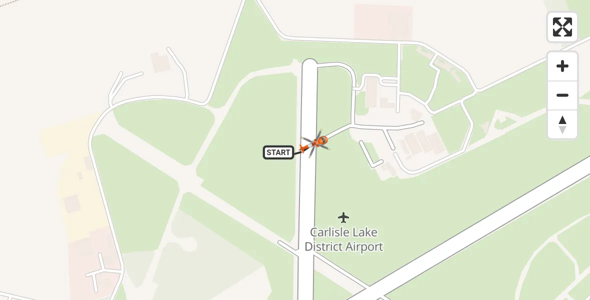 Flight route Coastguard Helicopter Carlisle Lake District Airport - Carlisle Lake District Airport, 19 August 2026, 11:23