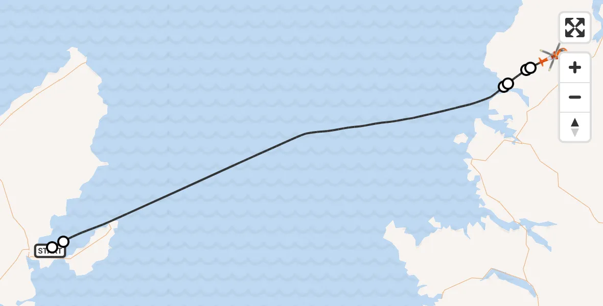 Flight route Coastguard Helicopter Stornoway Airport - Highland, 19 August 2026, 12:11
