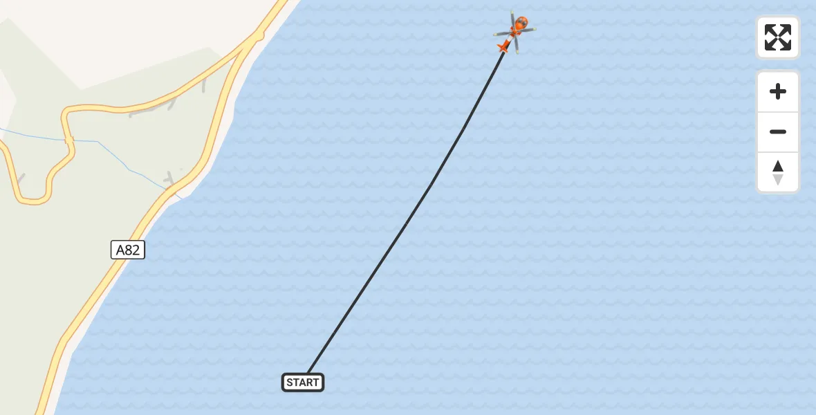 Flight route Coastguard Helicopter Loch Ness - Loch Ness, 19 August 2026, 12:57