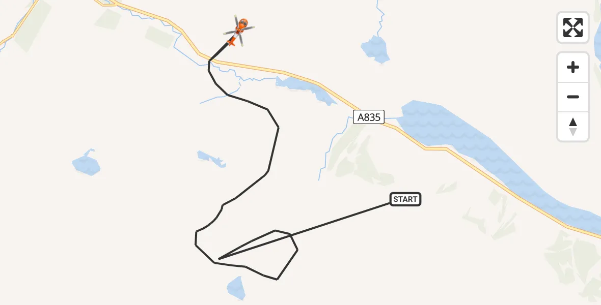 Flight route Coastguard Helicopter Highland - Highland, 19 August 2026, 17:04