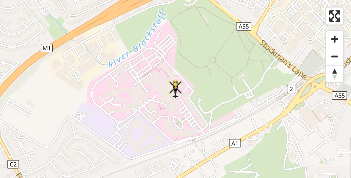 Flight route Police Helicopter Belfast City District - Belfast City District, 20 August 2026, 12:47