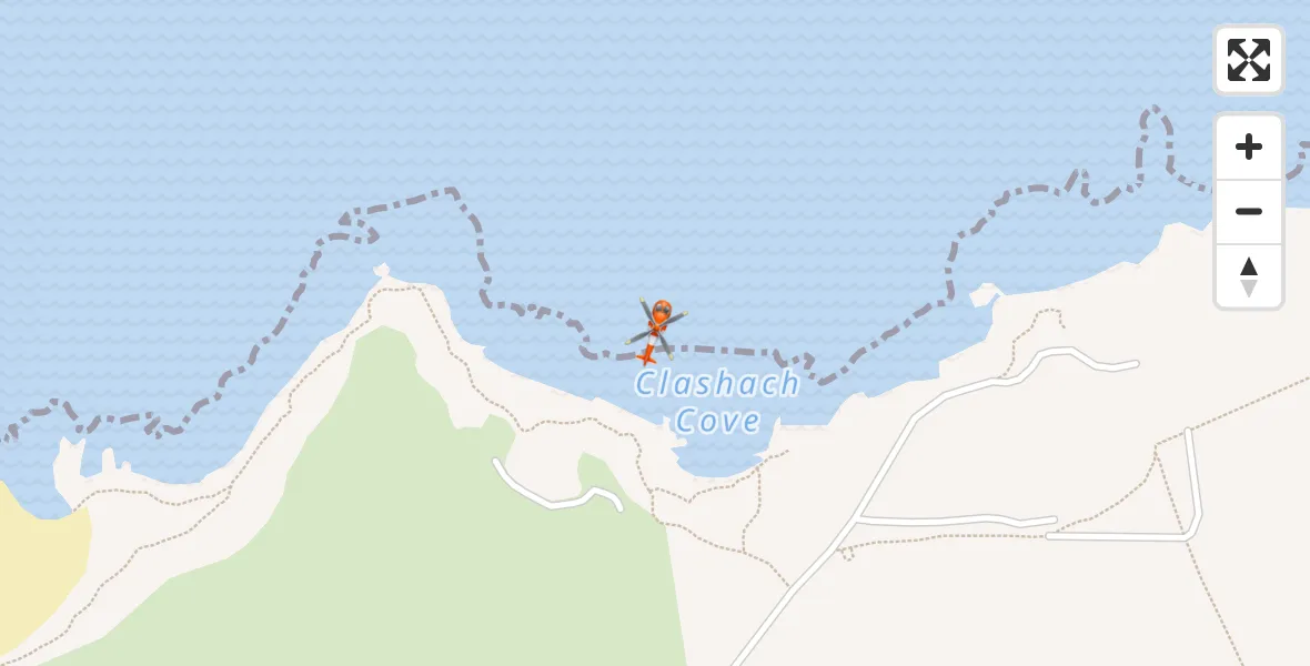 Flight route Coastguard Helicopter Duffus - Duffus, 20 August 2026, 14:32