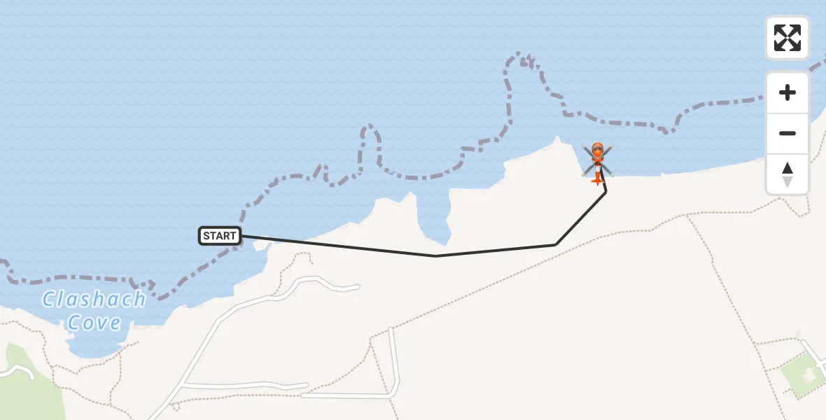 Flight route Coastguard Helicopter Duffus - Duffus, 20 August 2026, 14:49
