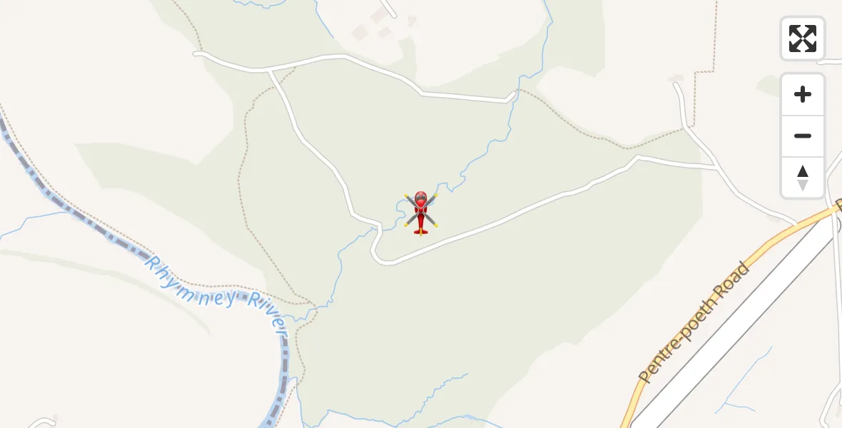 Flight route Air Ambulance Helicopter Rhiwderin - Rhiwderin, 20 August 2026, 18:46
