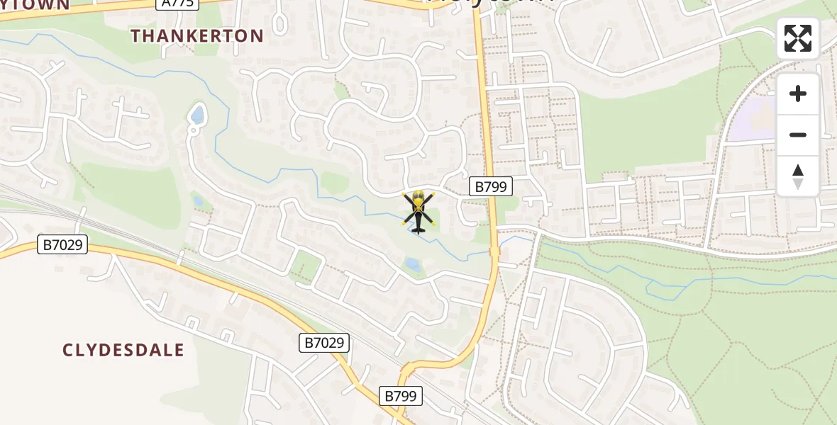 Flight route Police Helicopter Holytown - Holytown, 20 August 2026, 20:55