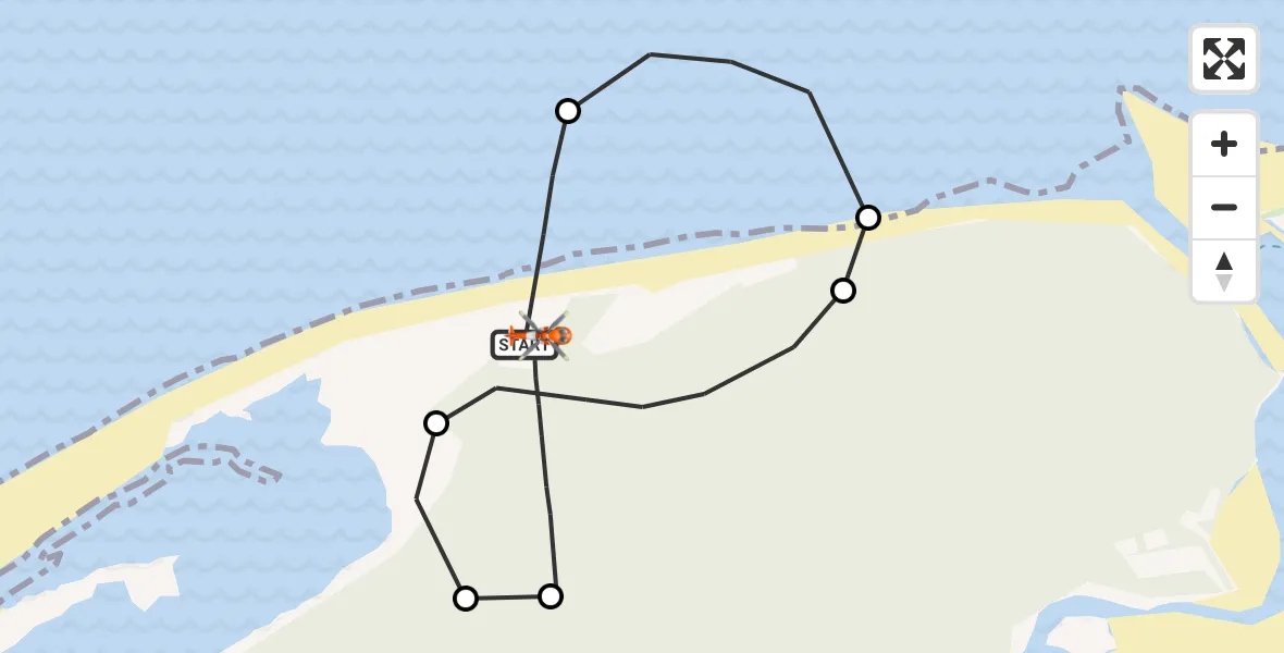 Flight route Coastguard Helicopter Buckie Loch - Buckie Loch, 20 August 2026, 21:56
