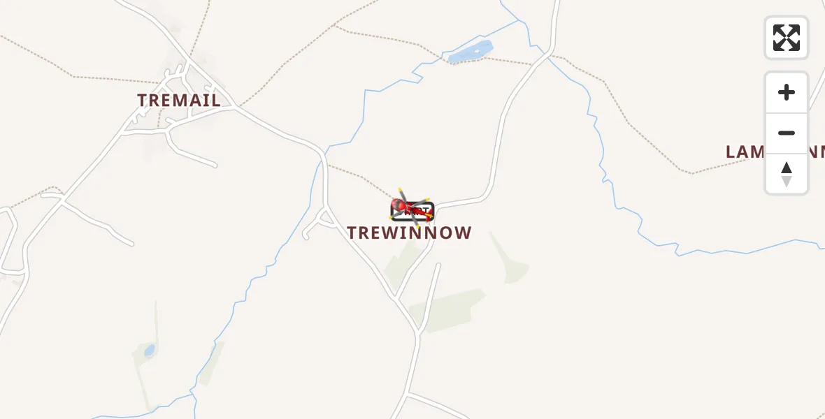 Flight route Air Ambulance Helicopter Trevivian - Trevivian, 21 August 2026, 10:06