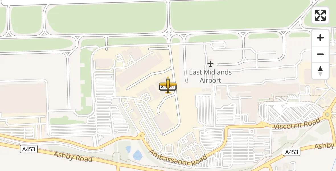 Flight route Police Aircraft East Midlands Airport - East Midlands Airport, 21 August 2026, 17:22