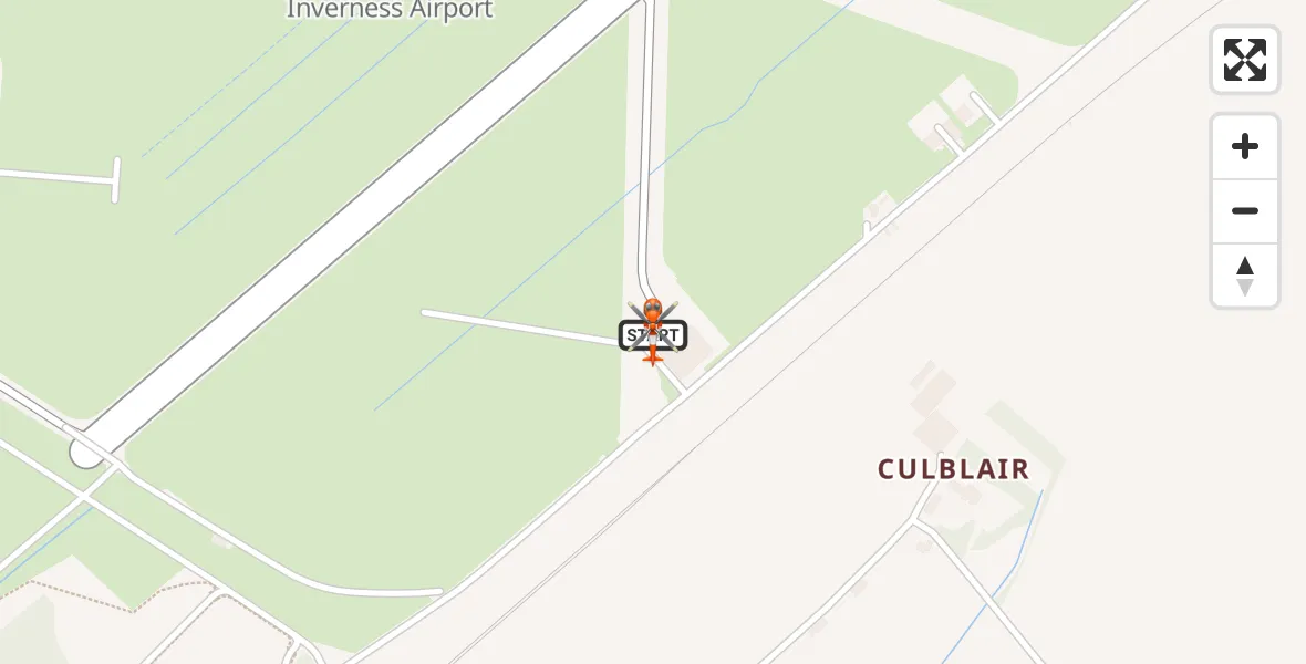 Flight route Coastguard Helicopter Inverness Airport - Inverness Airport, 21 August 2026, 21:15