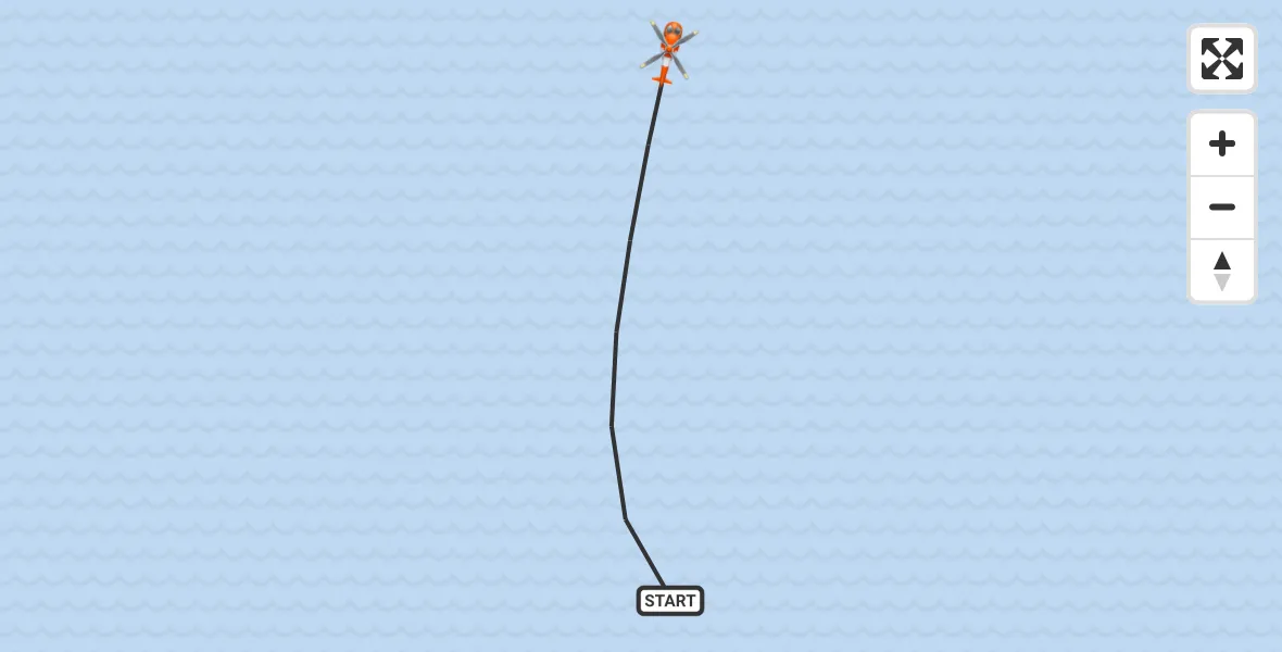 Flight route Coastguard Helicopter North Sea - North Sea, 22 August 2026, 10:46