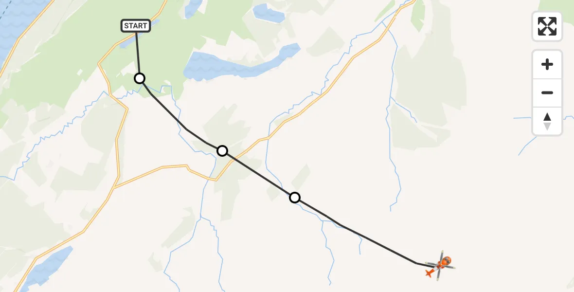 Flight route Coastguard Helicopter Highland - Highland, 22 August 2026, 13:40