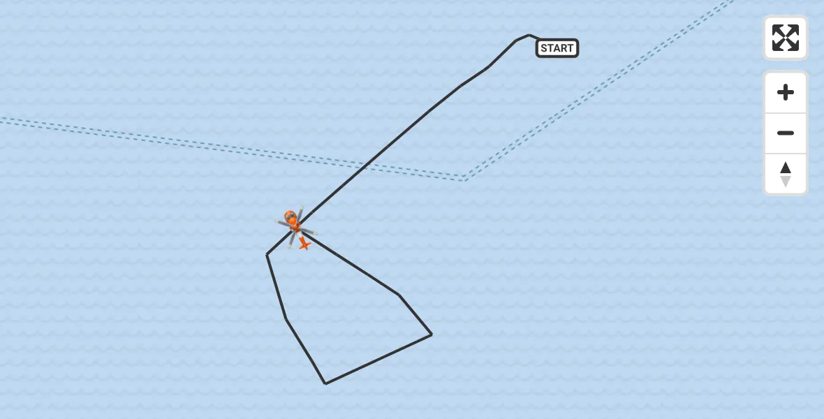 Flight route Coastguard Helicopter Inner Seas - Inner Seas, 22 August 2026, 14:53